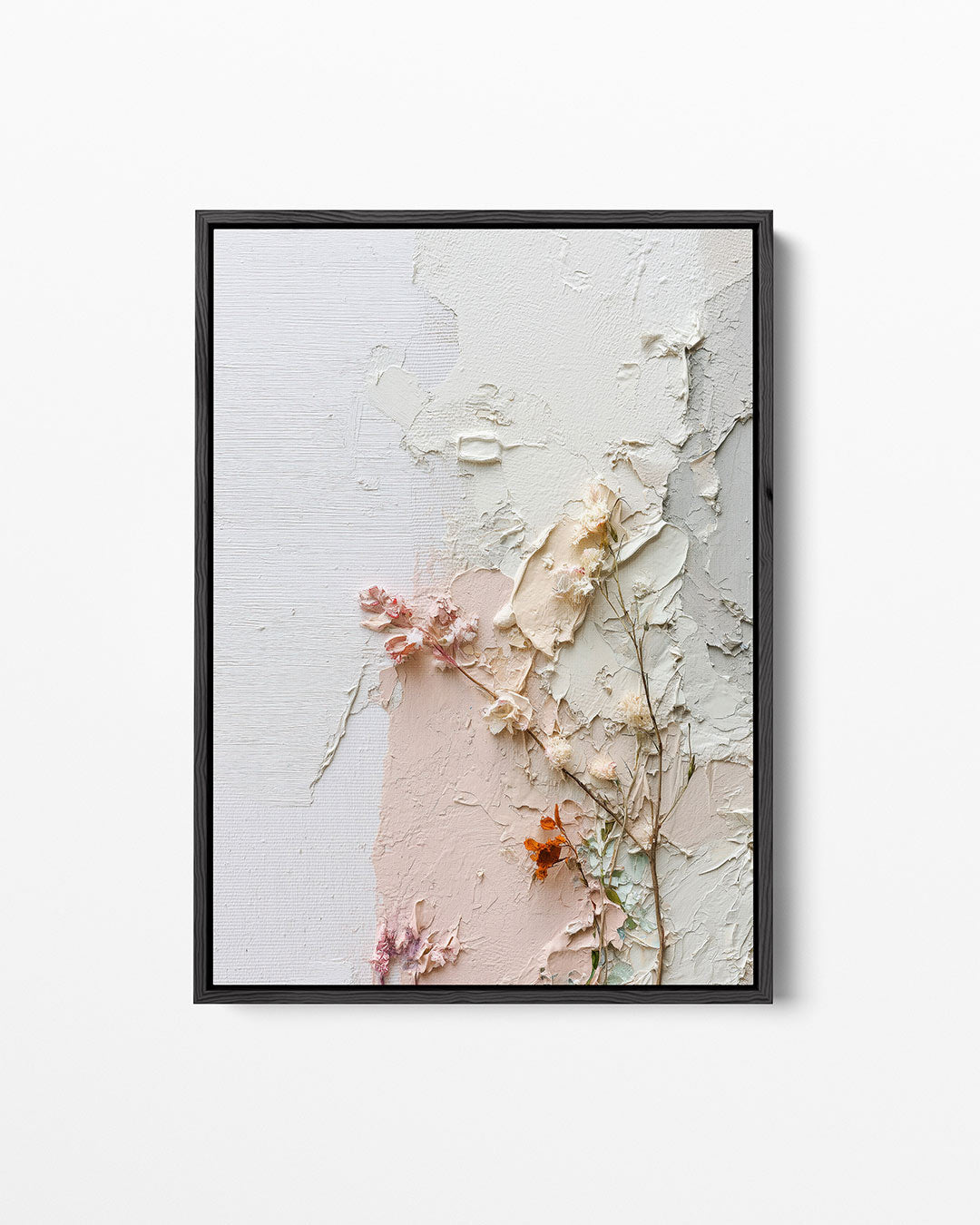 Textuur en bloemen Kunstwerk