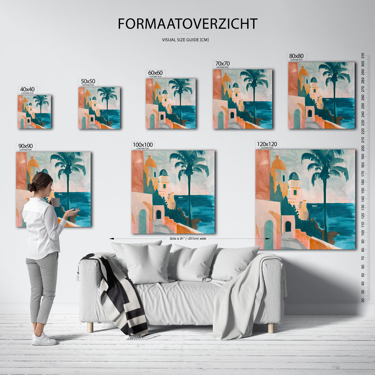 Mediterrane kust Poster