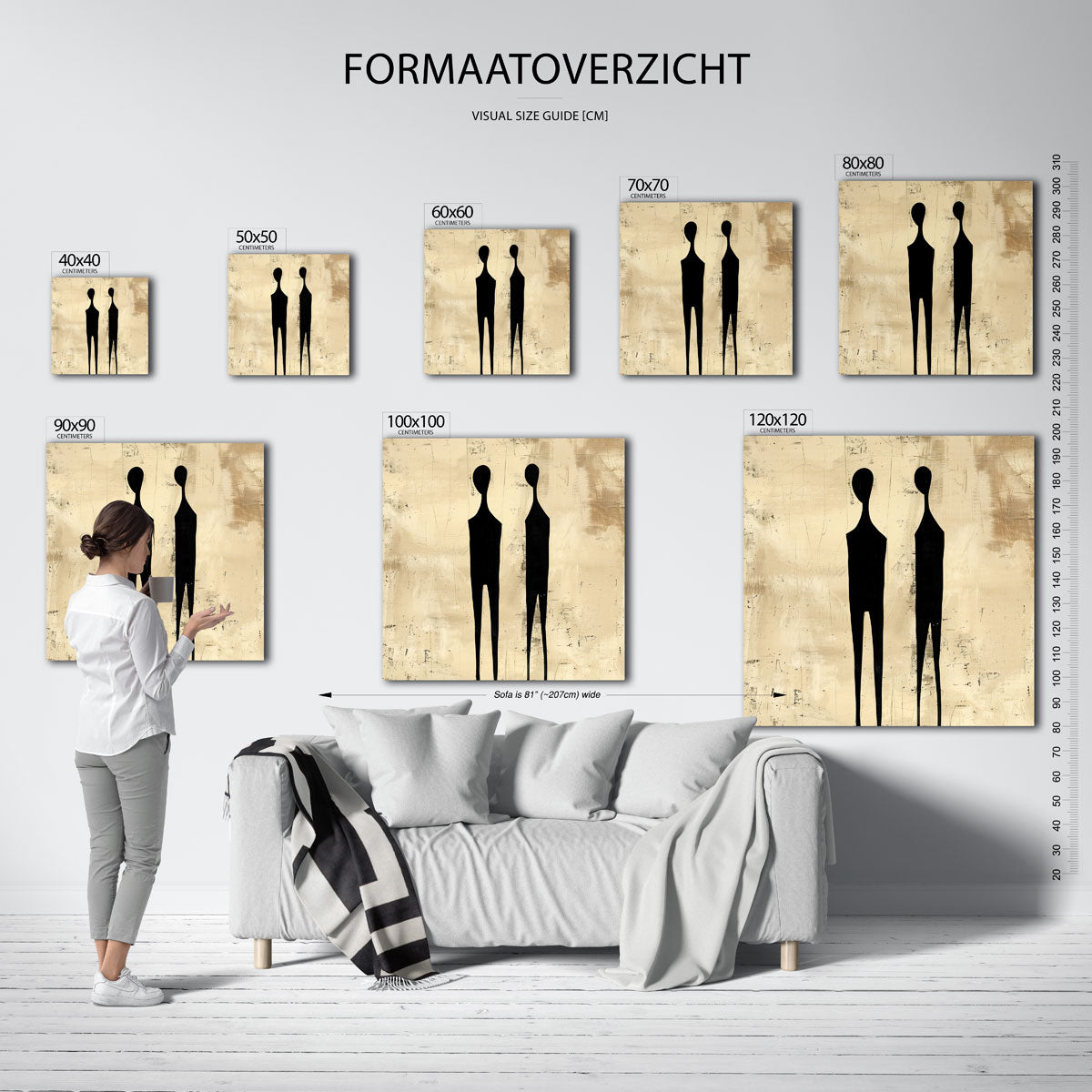 Twee figuren Poster