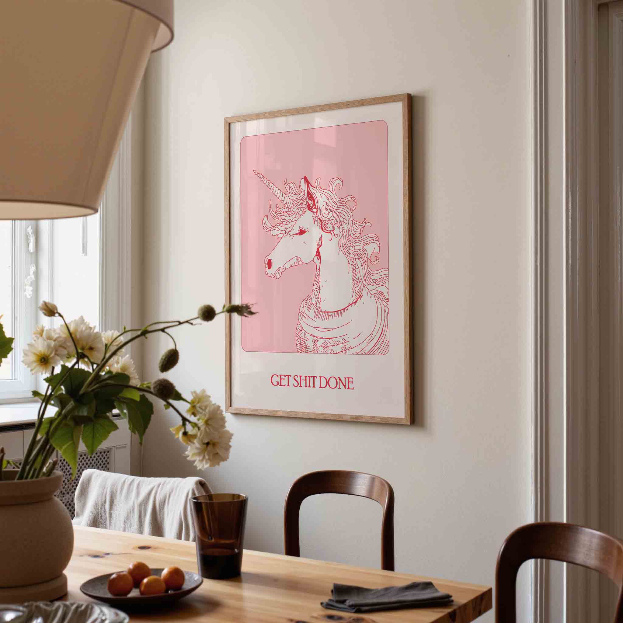 Unicorn met tekst Poster