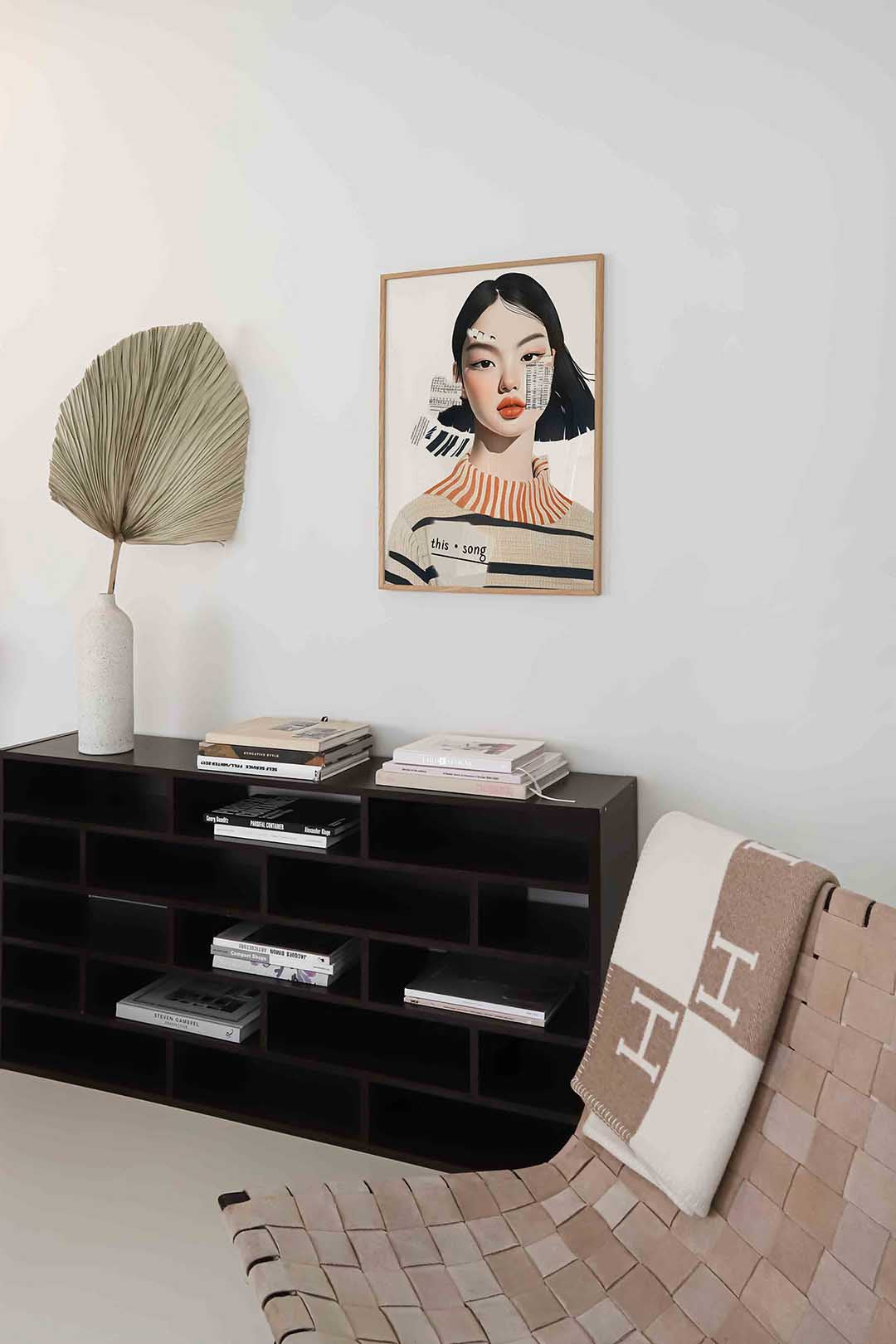 Vrouw met tekst en muziek Poster