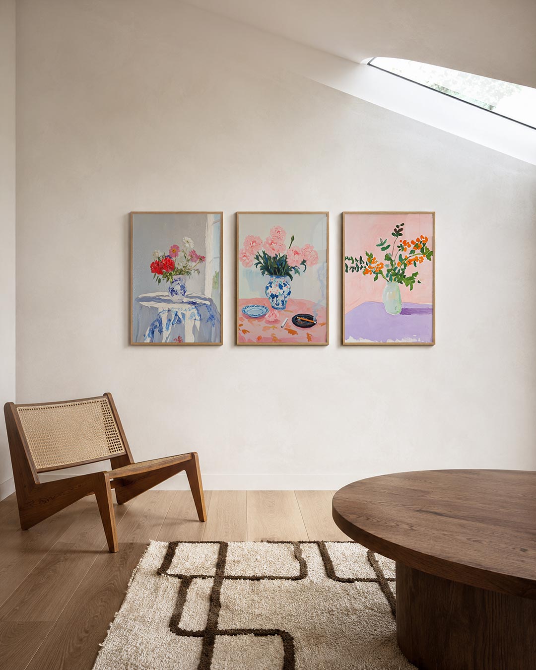 Tafel met bloemen Posterset