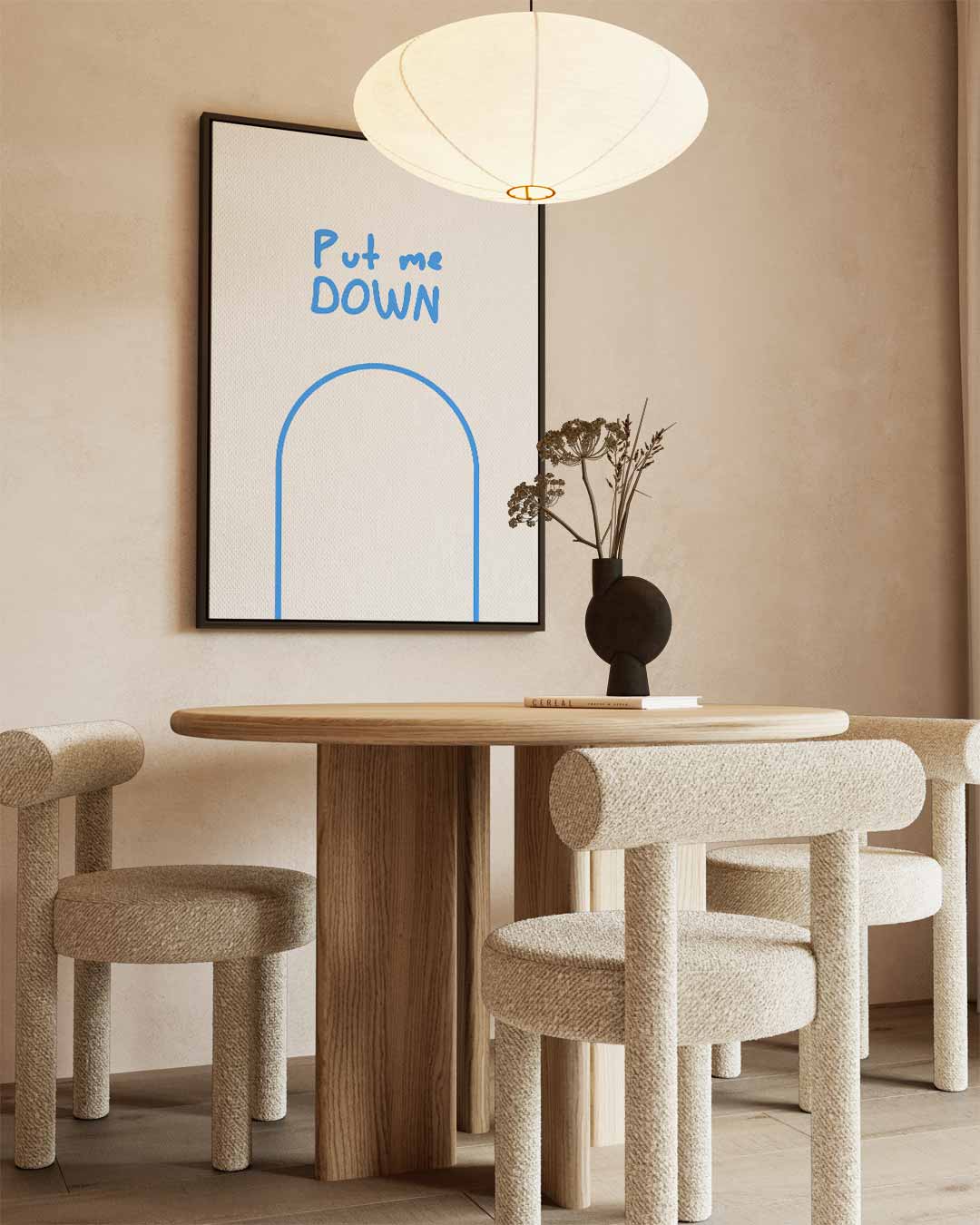 Put Me Down - Minimalistisch Kunstwerk Kunstwerk-canvas-dibond-plexiglas-wanddecoratie-WallArtistic