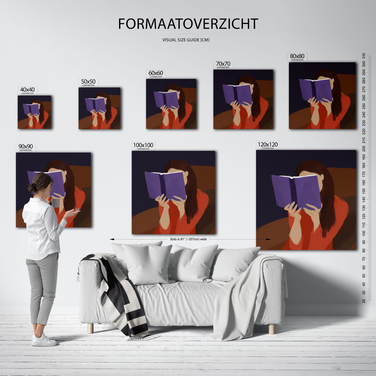 Lezende vrouw Poster