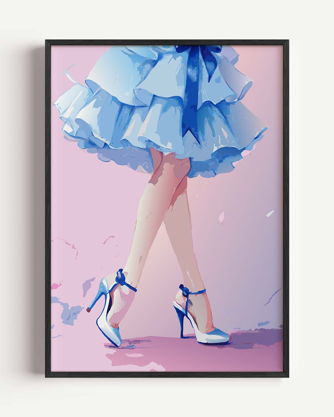 Betoverende Blauwe Jurk Poster-WallArtistic
