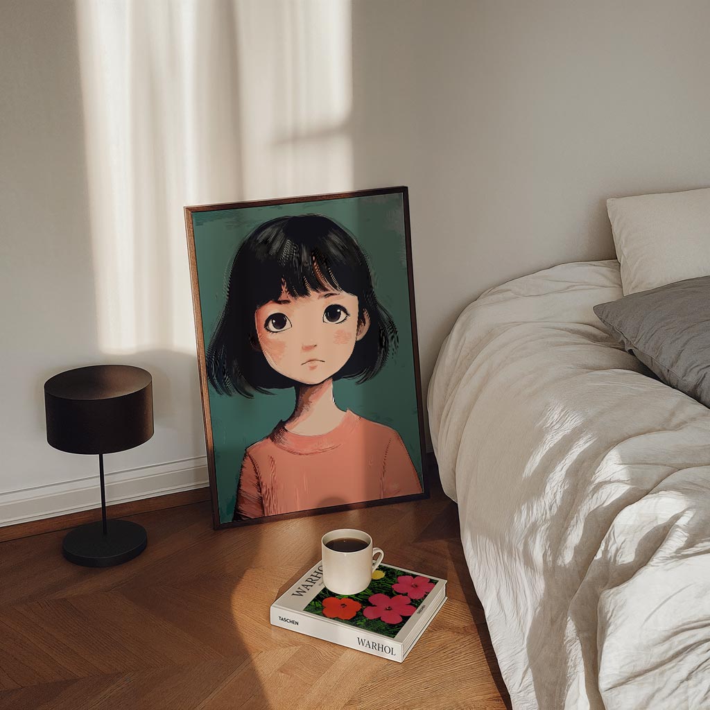 Dromerige Meisjesblik Poster-WallArtistic