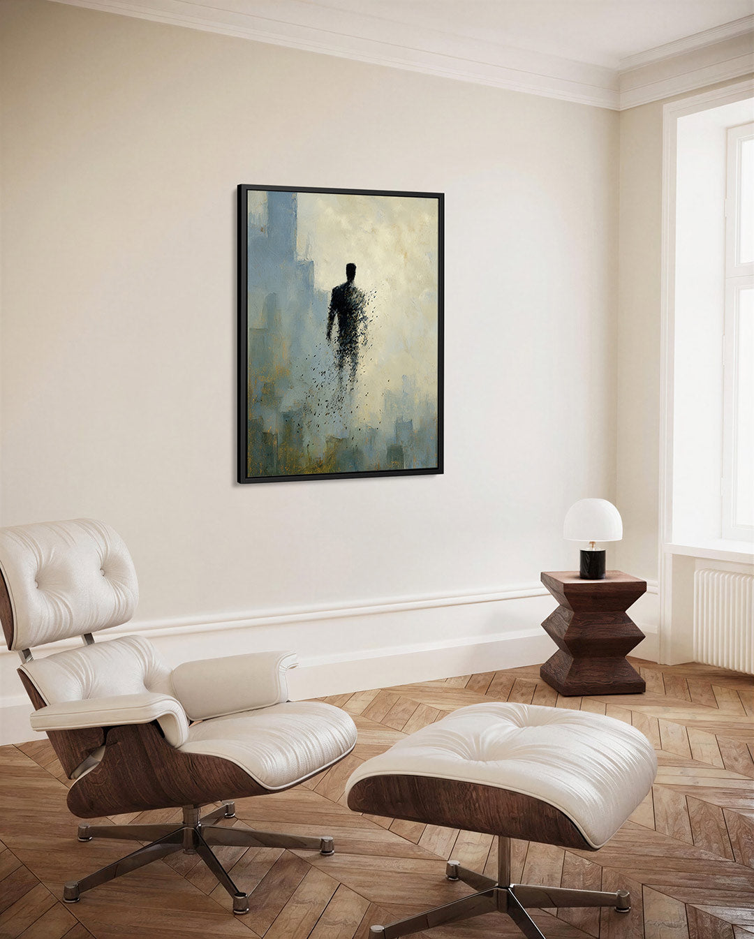 Vervagende silhouet Kunstwerk