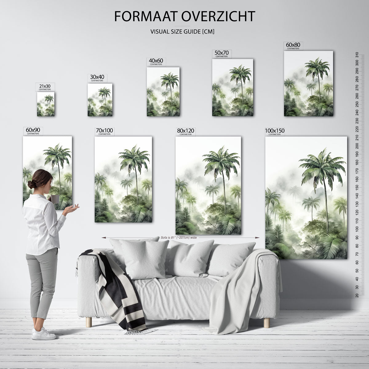 Tropische palmbomen Poster