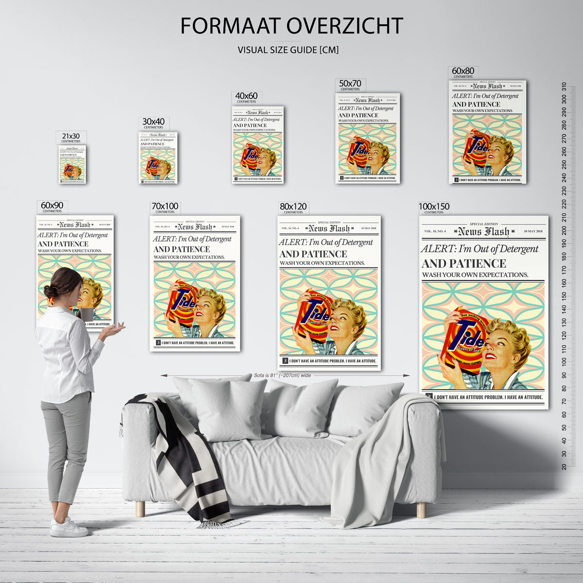 Retro wasmiddel advertentie Poster
