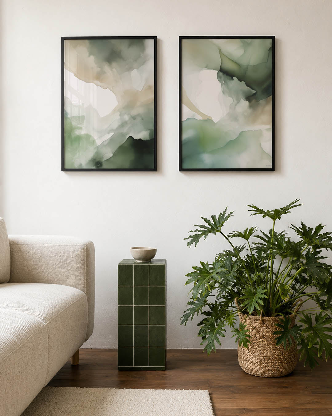 Vloeiende kleurvlakken Posterset