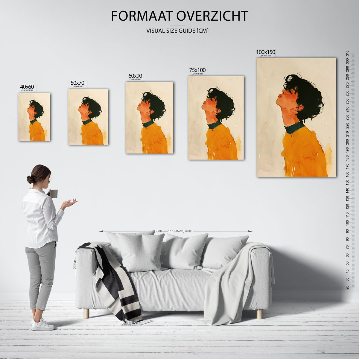 Portret illustratie Kunstwerk