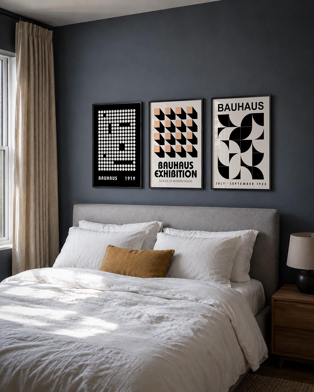 Cirkelpatroon en contrast Posterset
