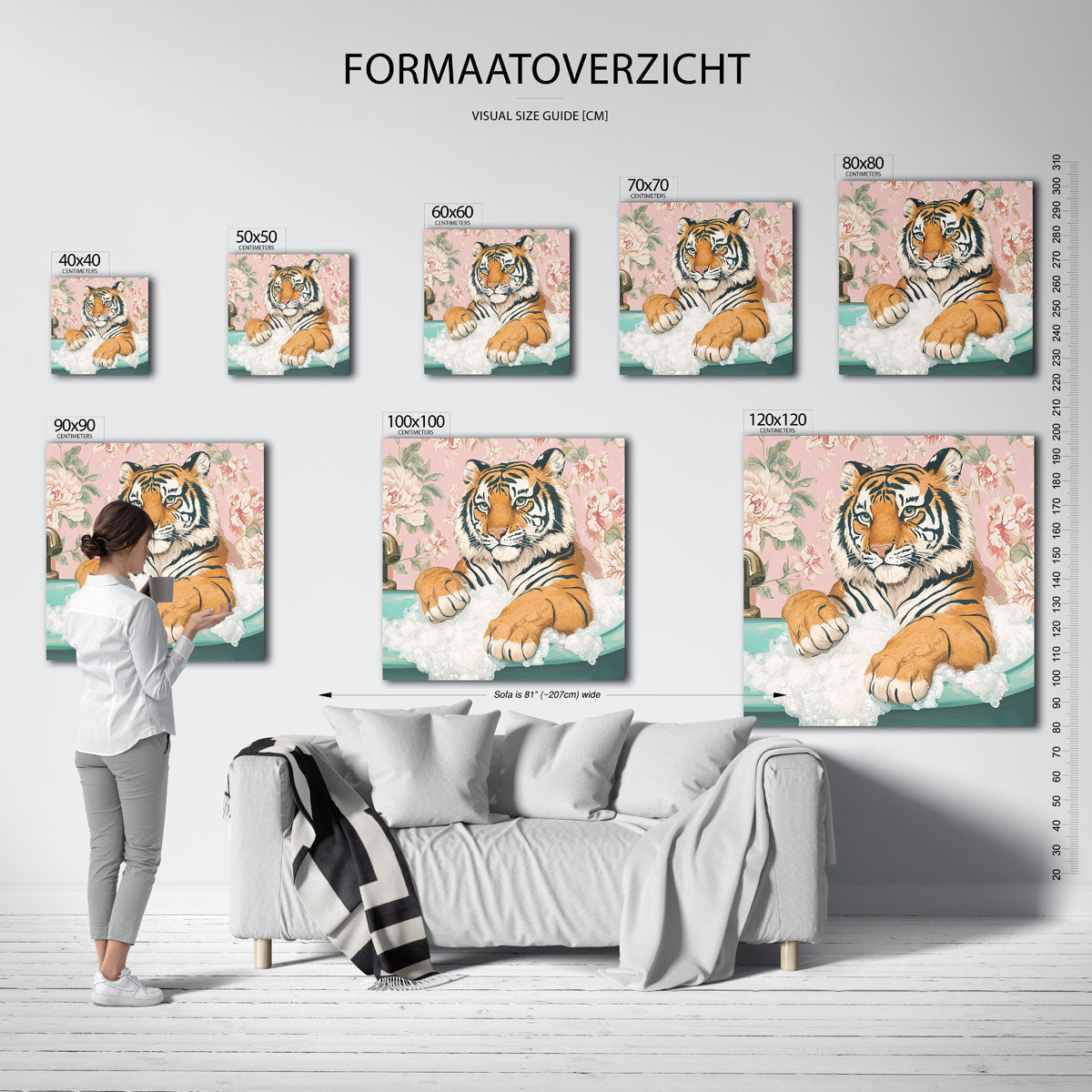 Tijger in bad Poster