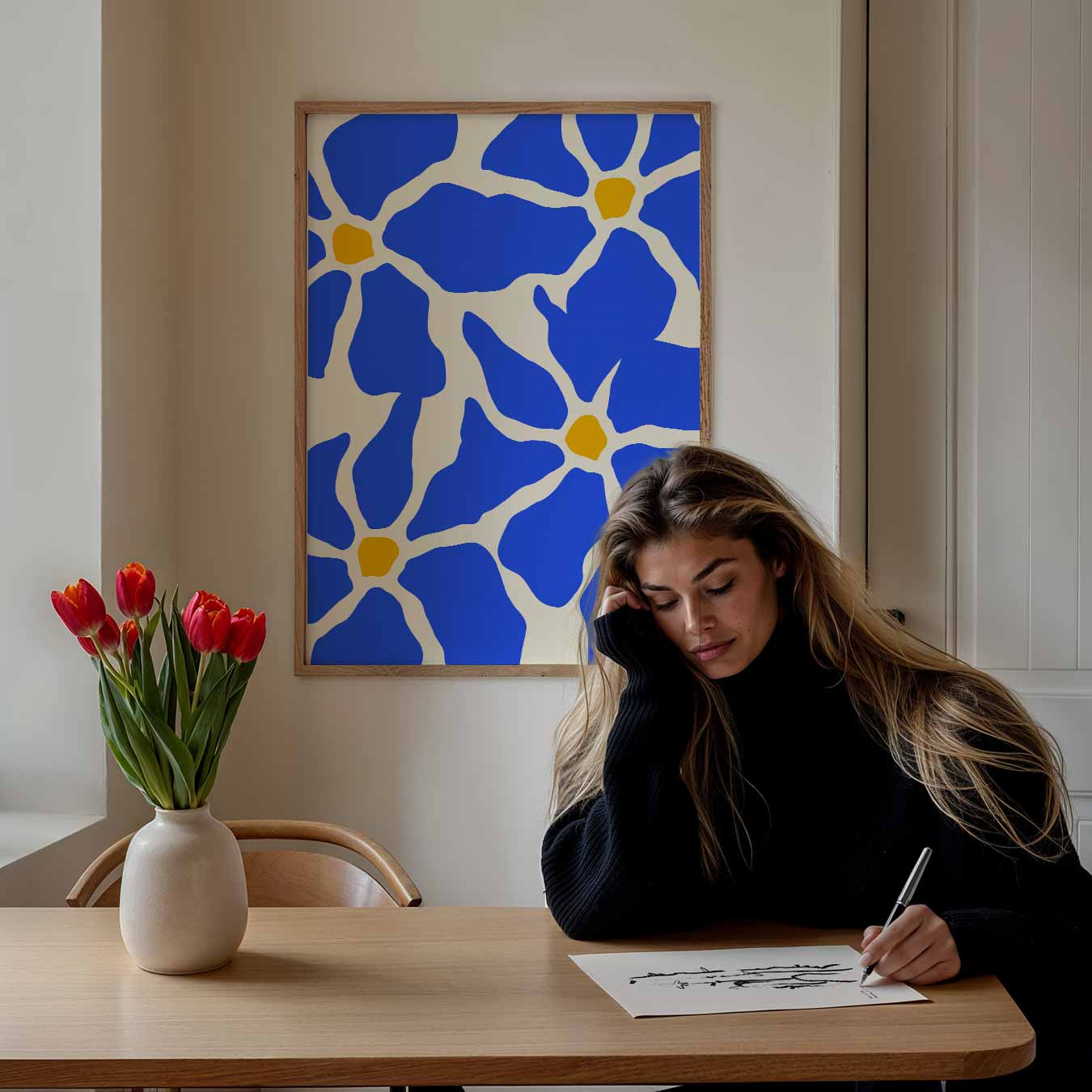 Bloemenexplosie Wanddecoratie Poster-WallArtistic
