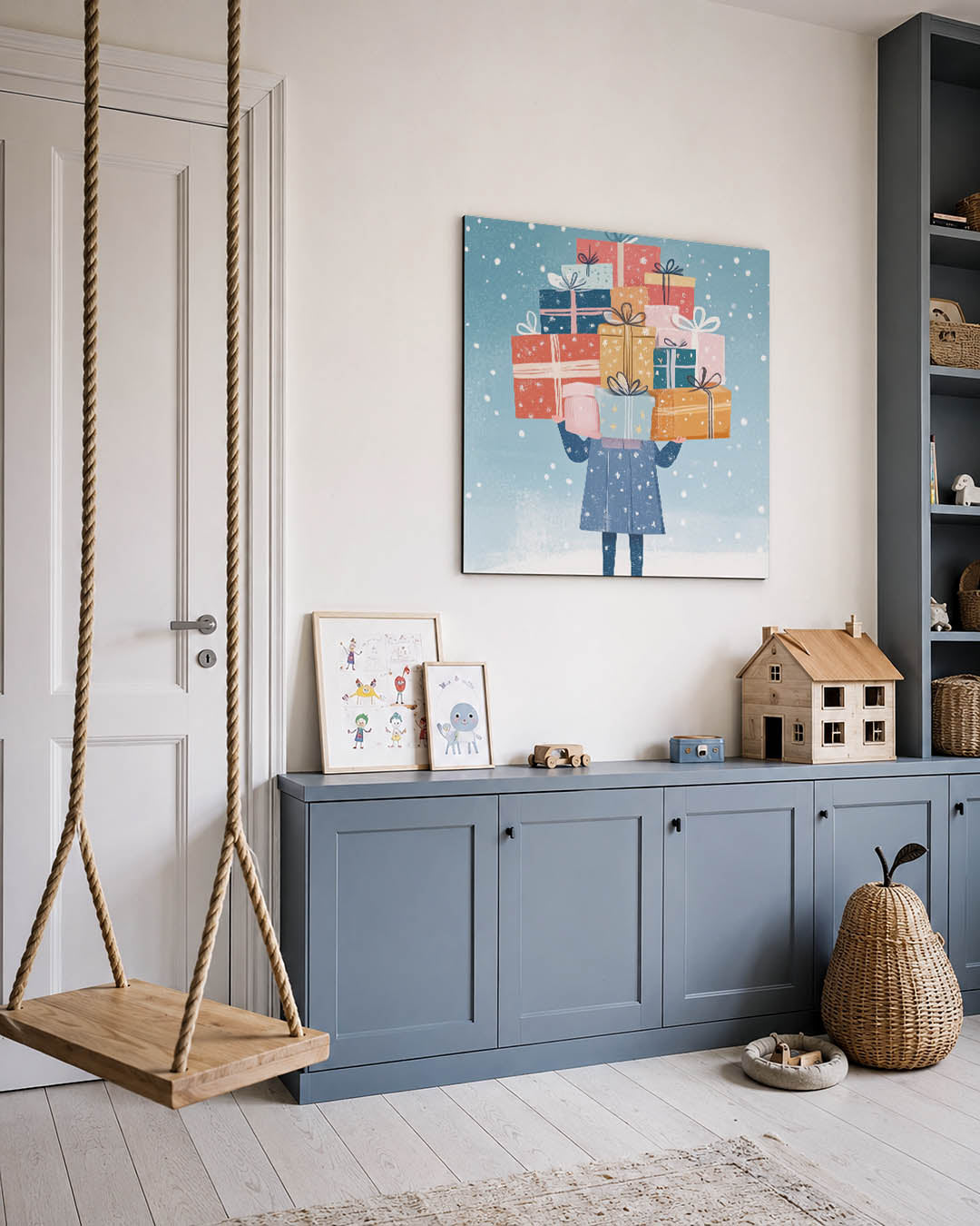 Speelse cadeau illustratie Kunstwerk