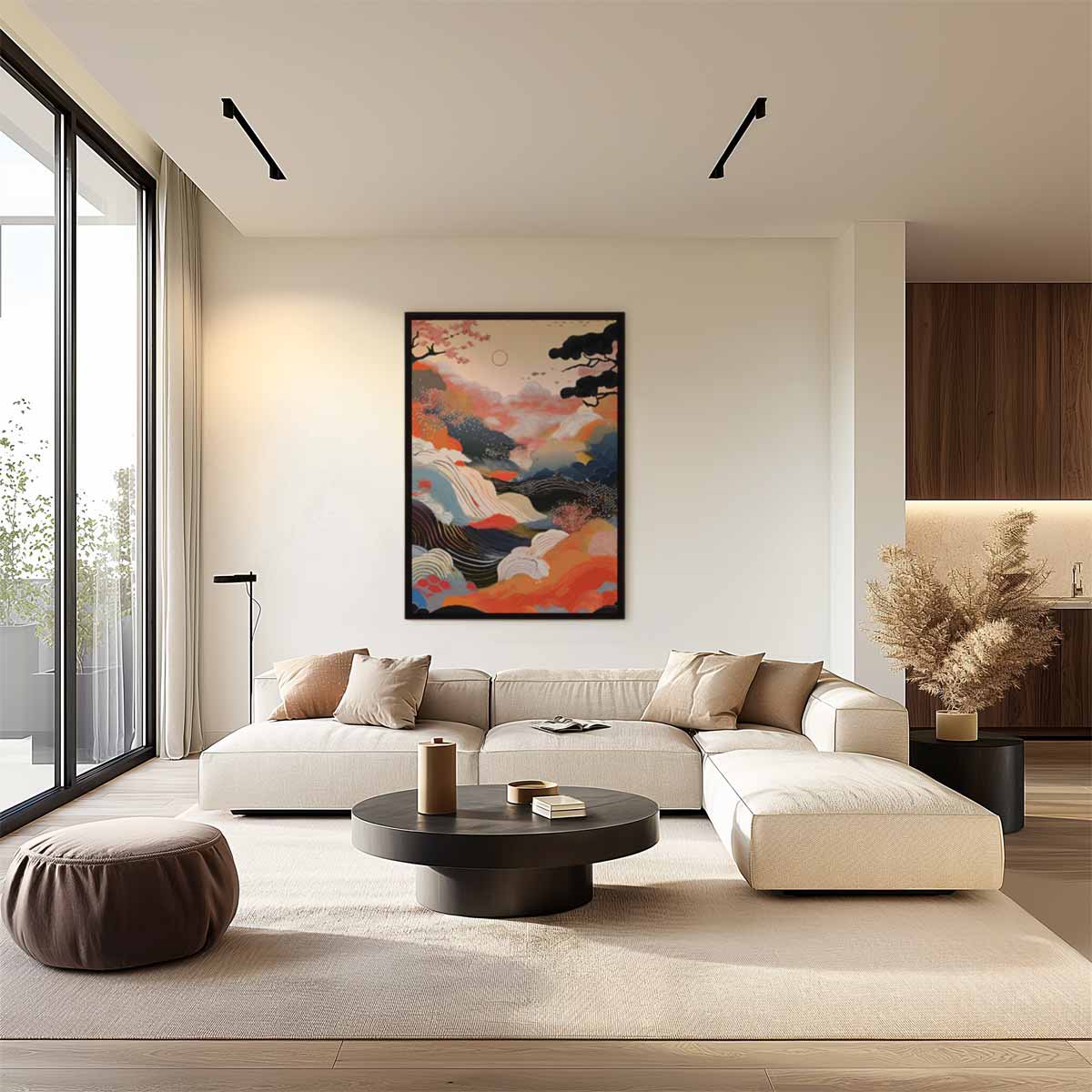 Kleurrijke Horizon Kunstwerk-canvas-dibond-plexiglas-wanddecoratie-WallArtistic