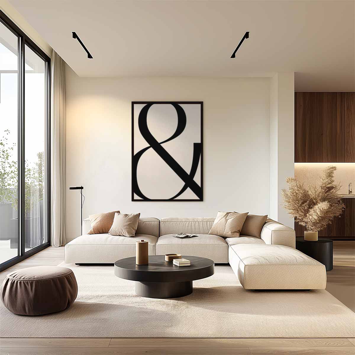 Eigentijdse Ampersand Kunst Kunstwerk-canvas-dibond-plexiglas-wanddecoratie-WallArtistic