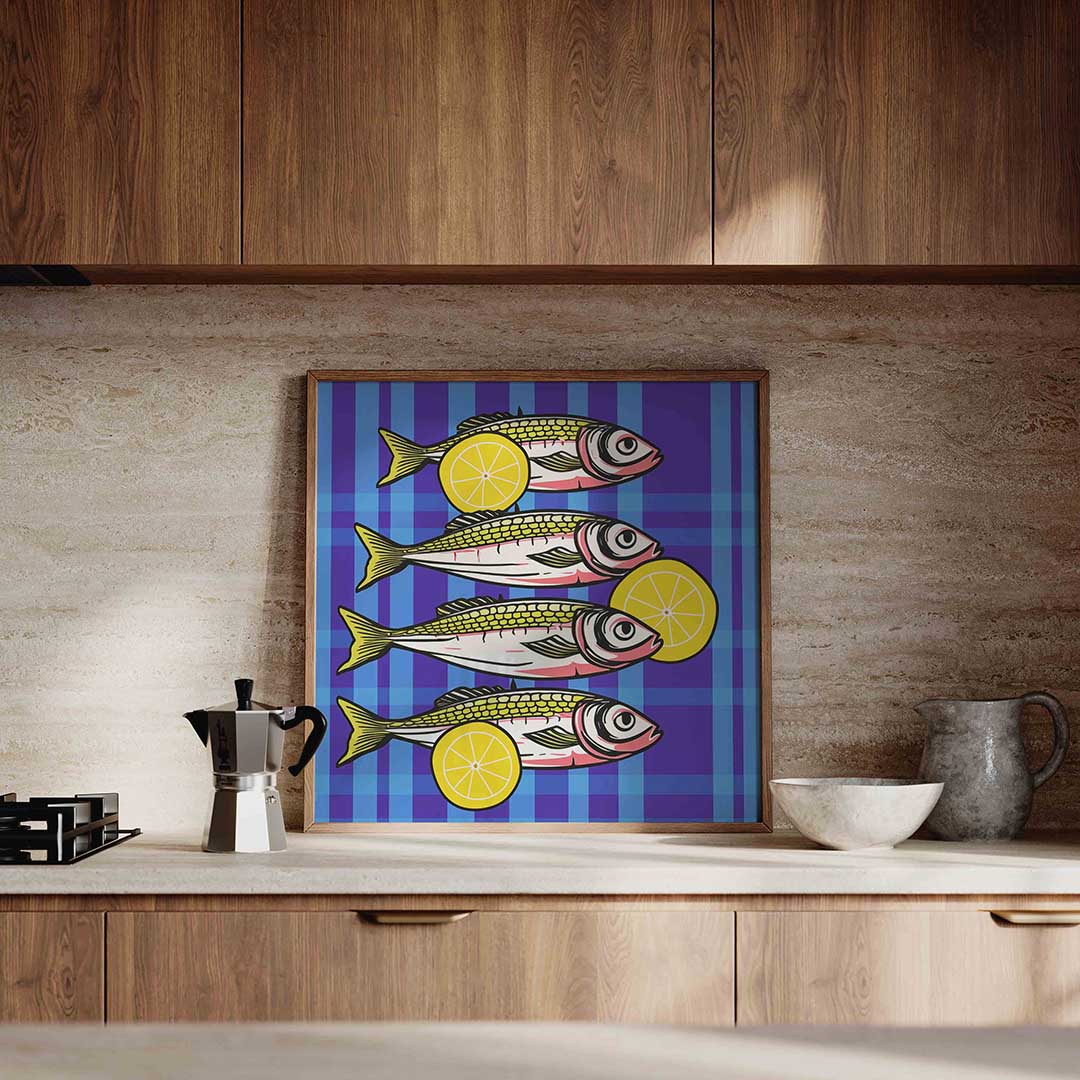 Vissen en citroenen Poster