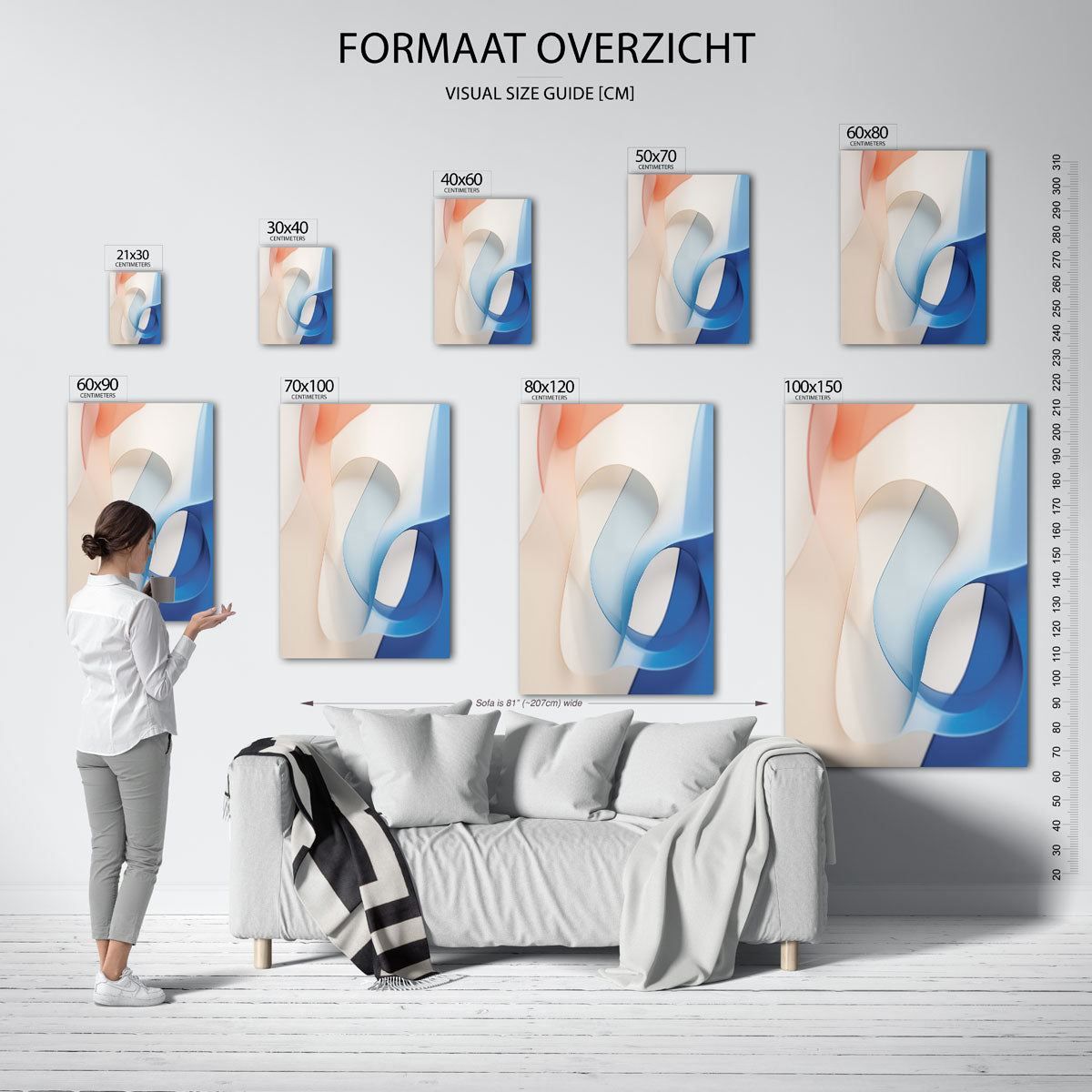 Vloeiende vormen Poster