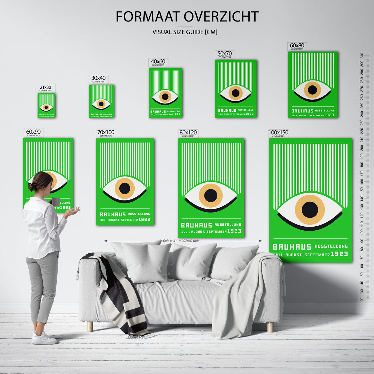 Oog en lijnen Poster