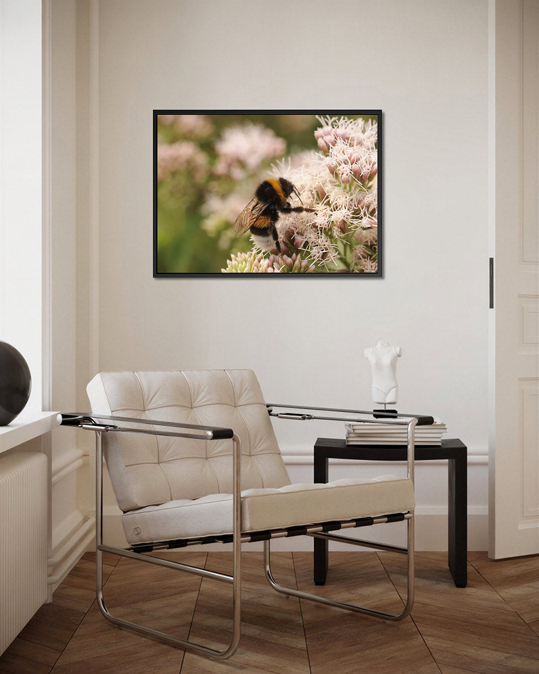 Bij op bloemen Kunstwerk