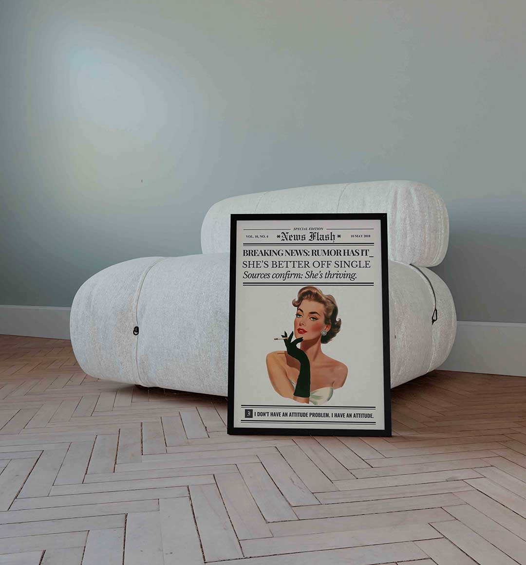 Vrouw met sigaret Poster