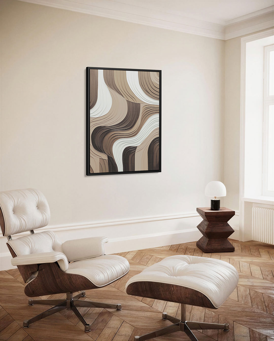 Golvende lijnen compositie Kunstwerk