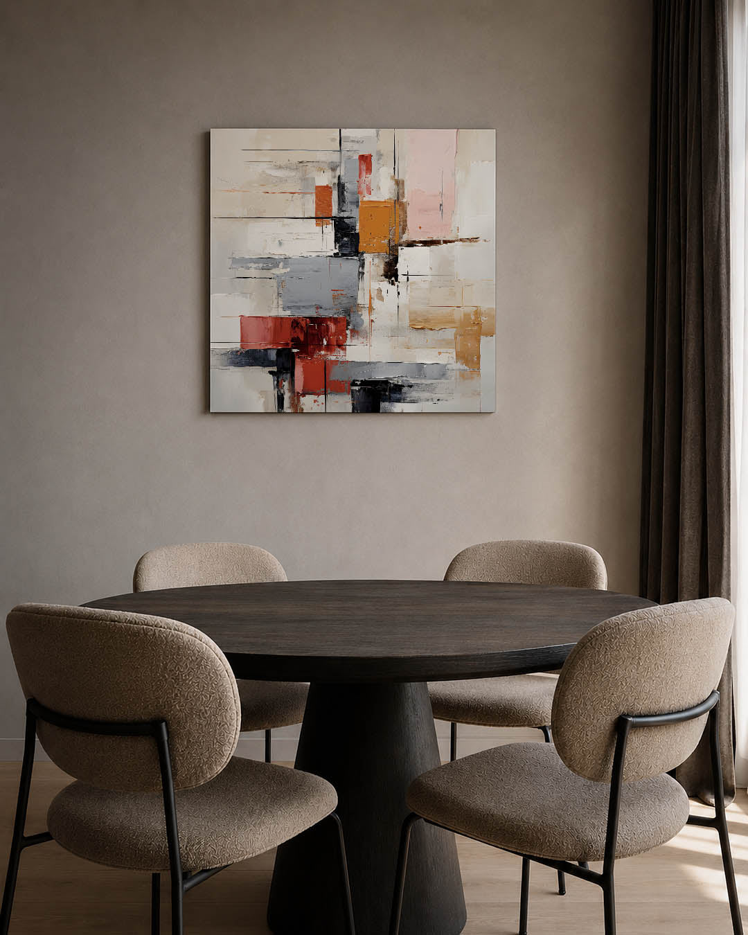 Geometrische kleurencompositie Kunstwerk