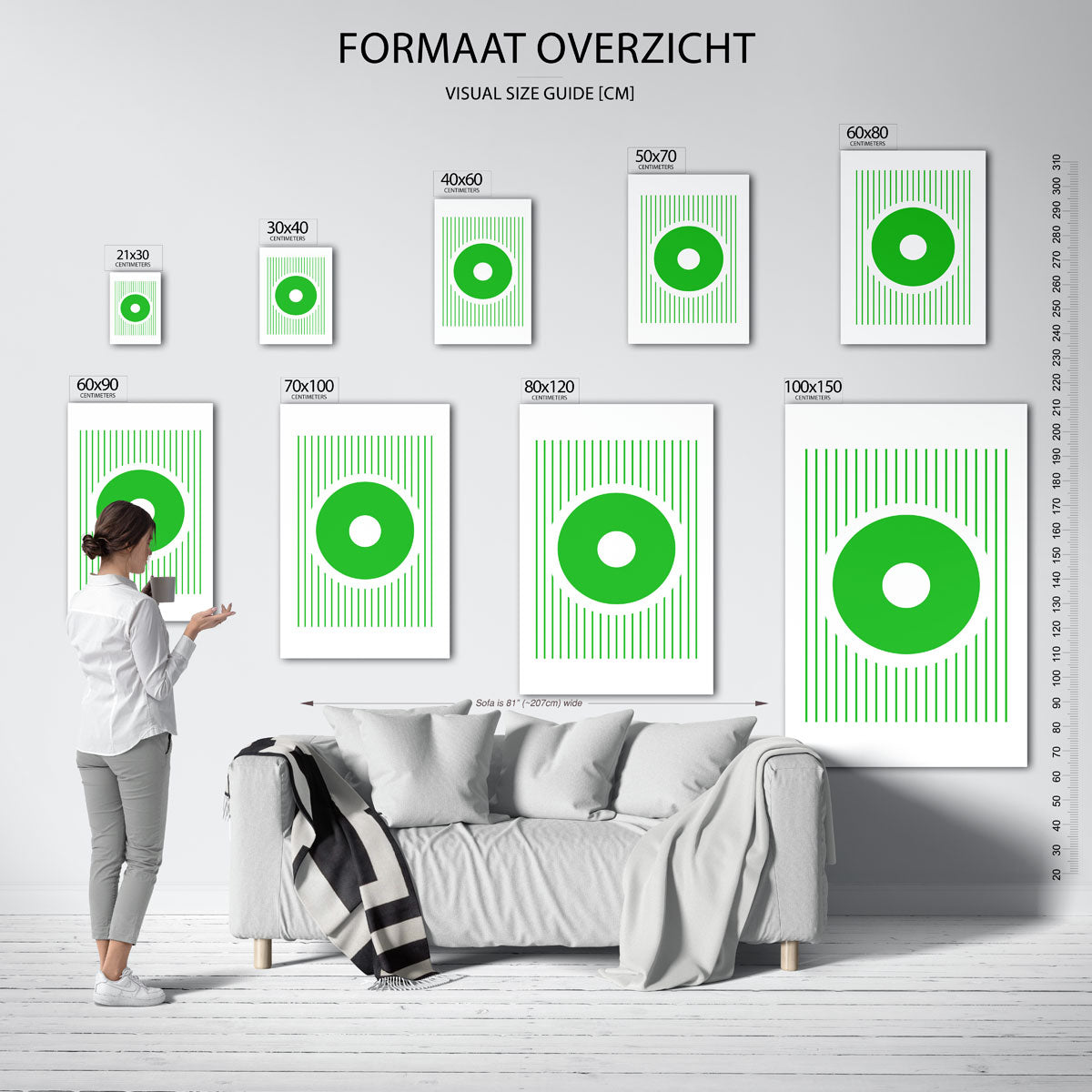 Cirkel en lijnen Poster