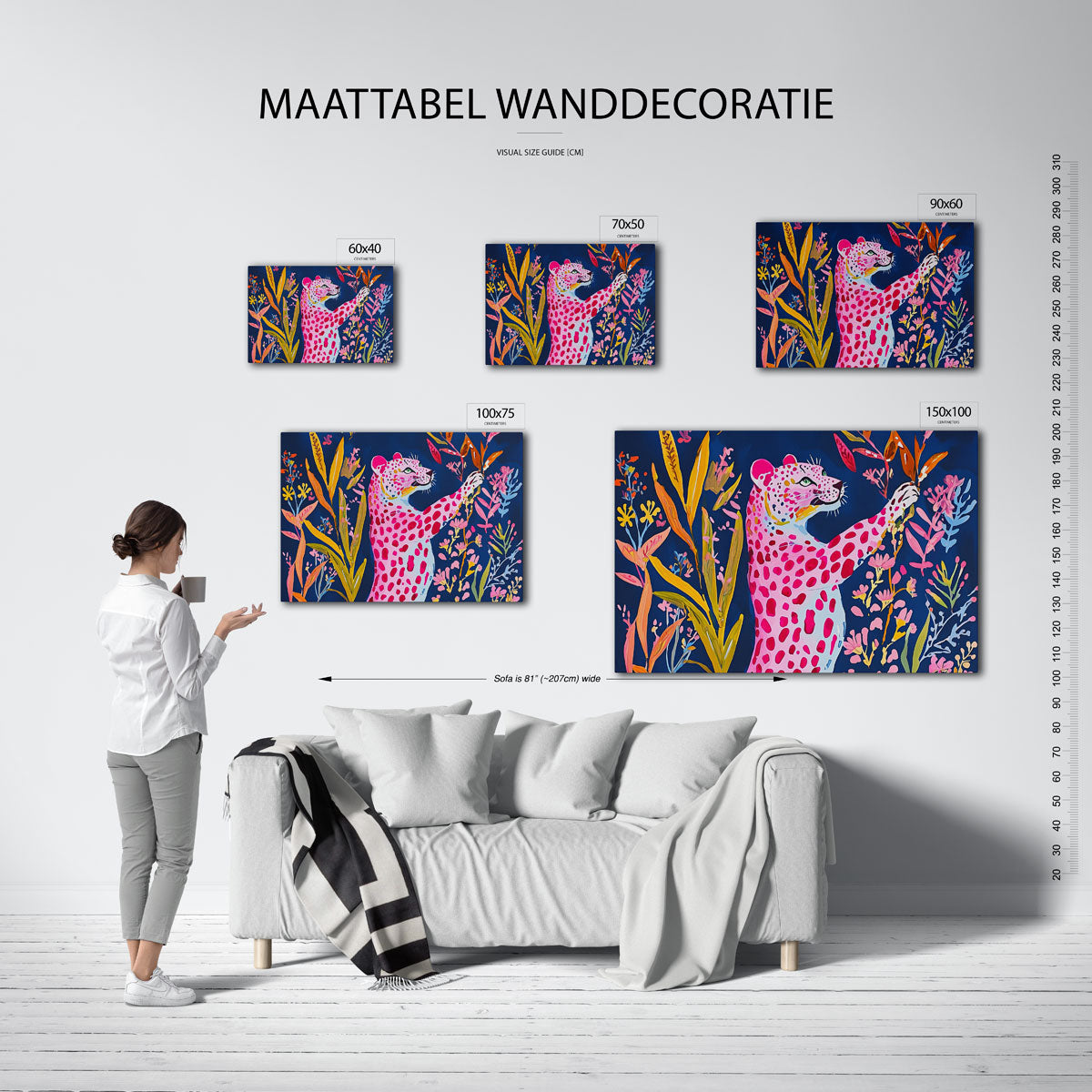 Vrolijke luipaard Kunstwerk