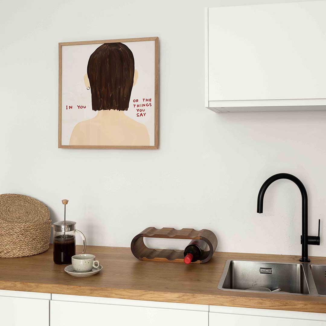 Achterkant hoofd met tekst Poster