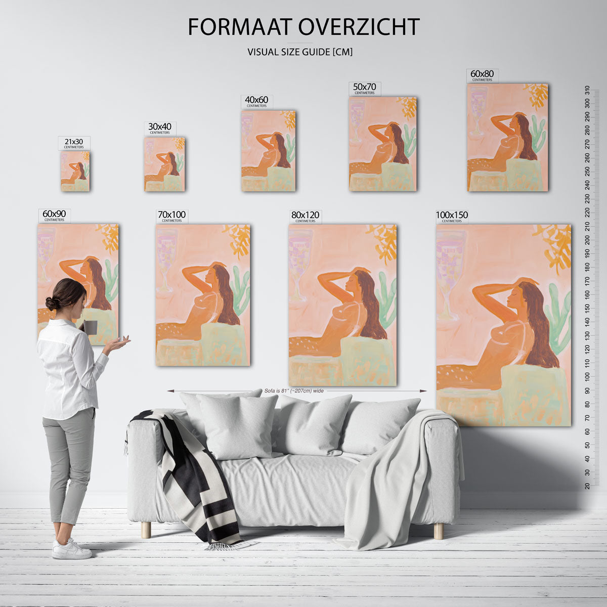 Vrouw met glas Poster
