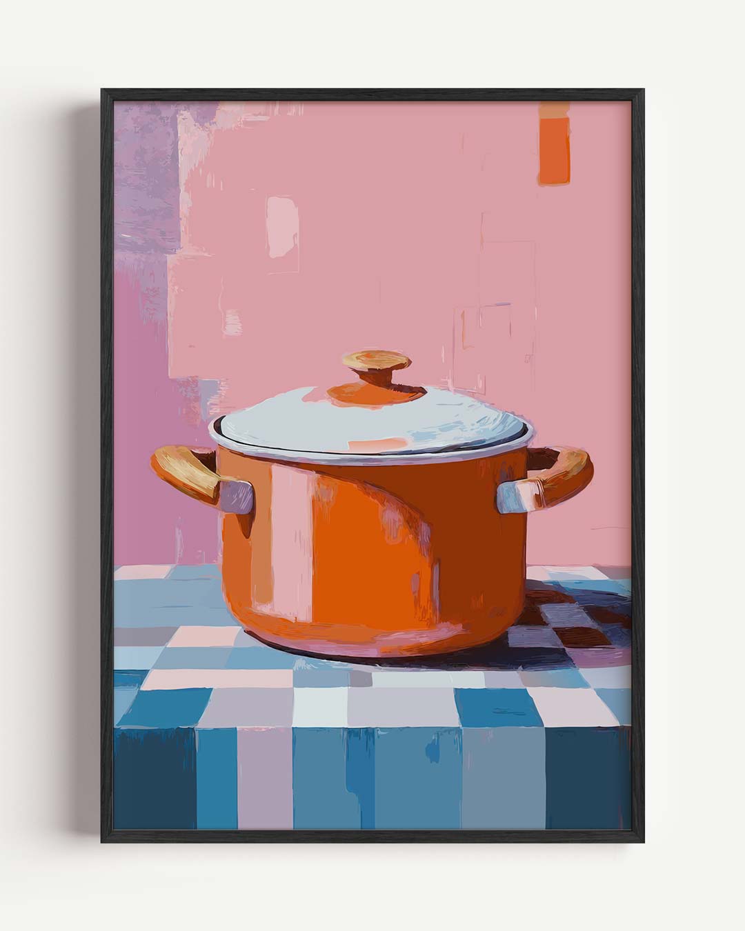 Vrolijke Retro Pan Poster-WallArtistic