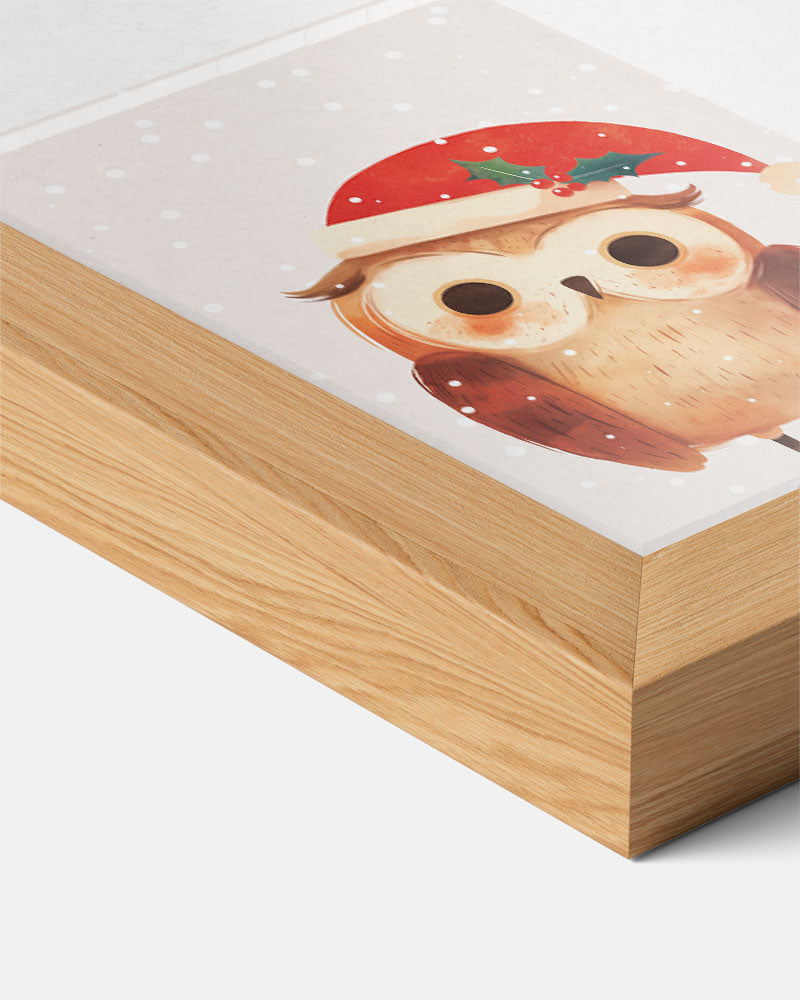 Schattige Uil Kerstposter-WallArtistic