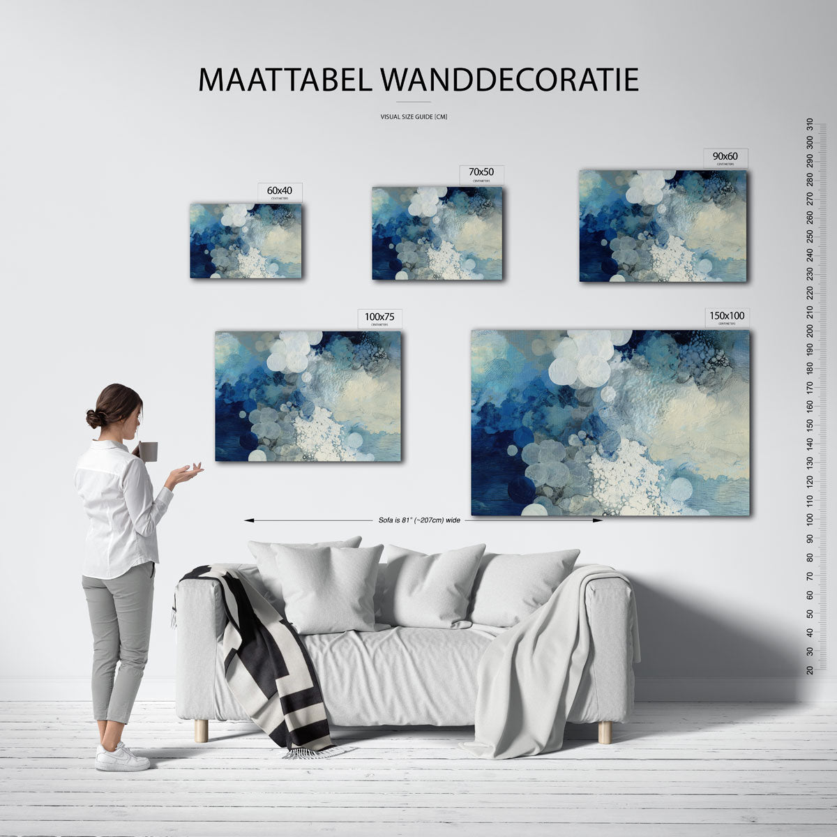 Dromerige kleurencompositie Kunstwerk