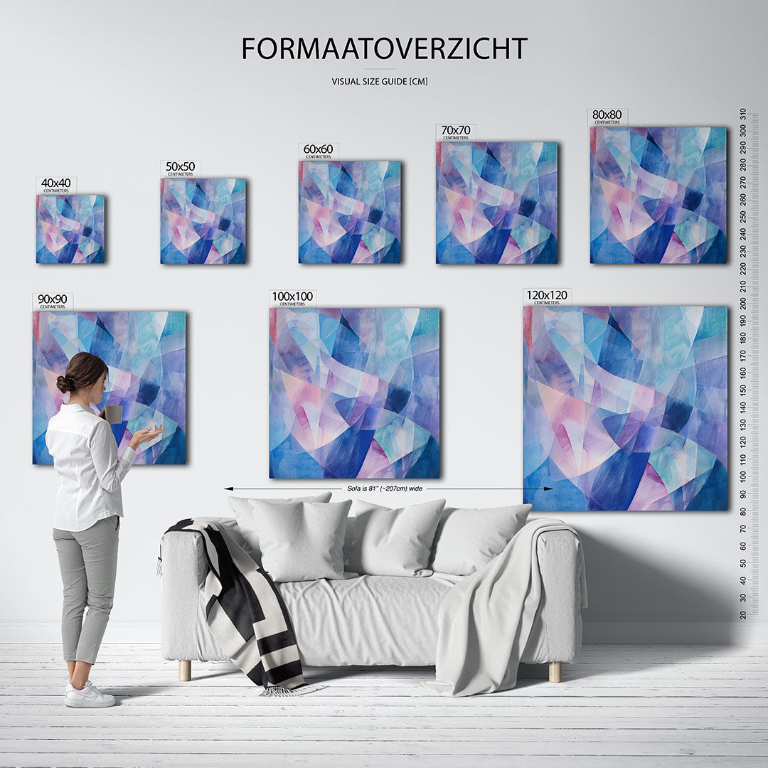 Kleurrijke vormen Kunstwerk