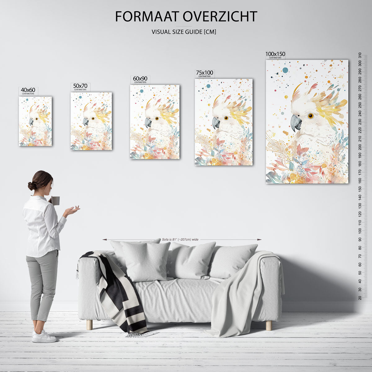 Vrolijke vogel illustratie Kunstwerk
