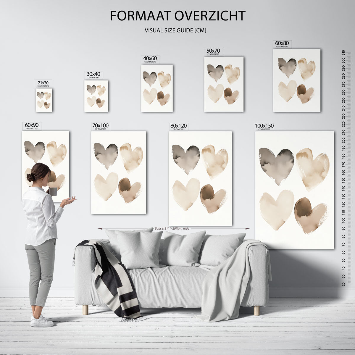 Vier harten Poster