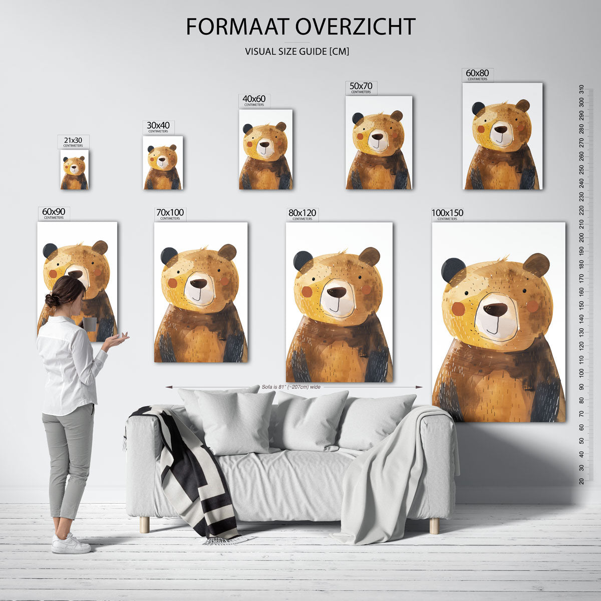 Bruine beer Poster