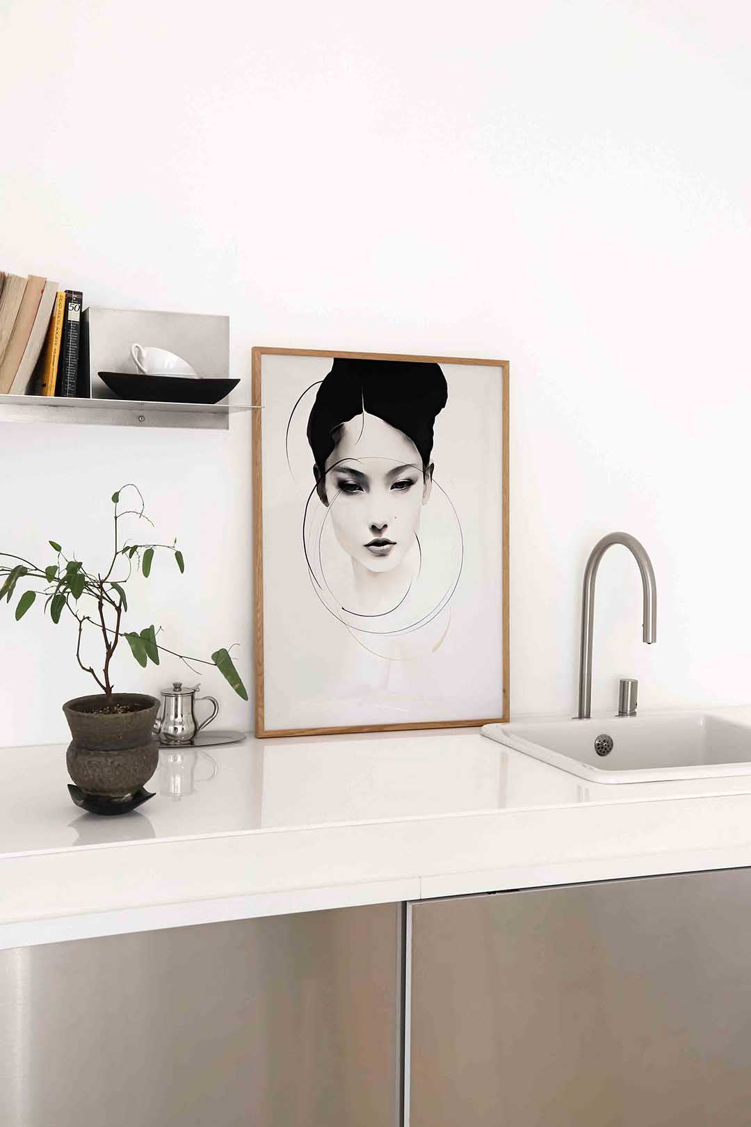 Minimalistisch portret Poster