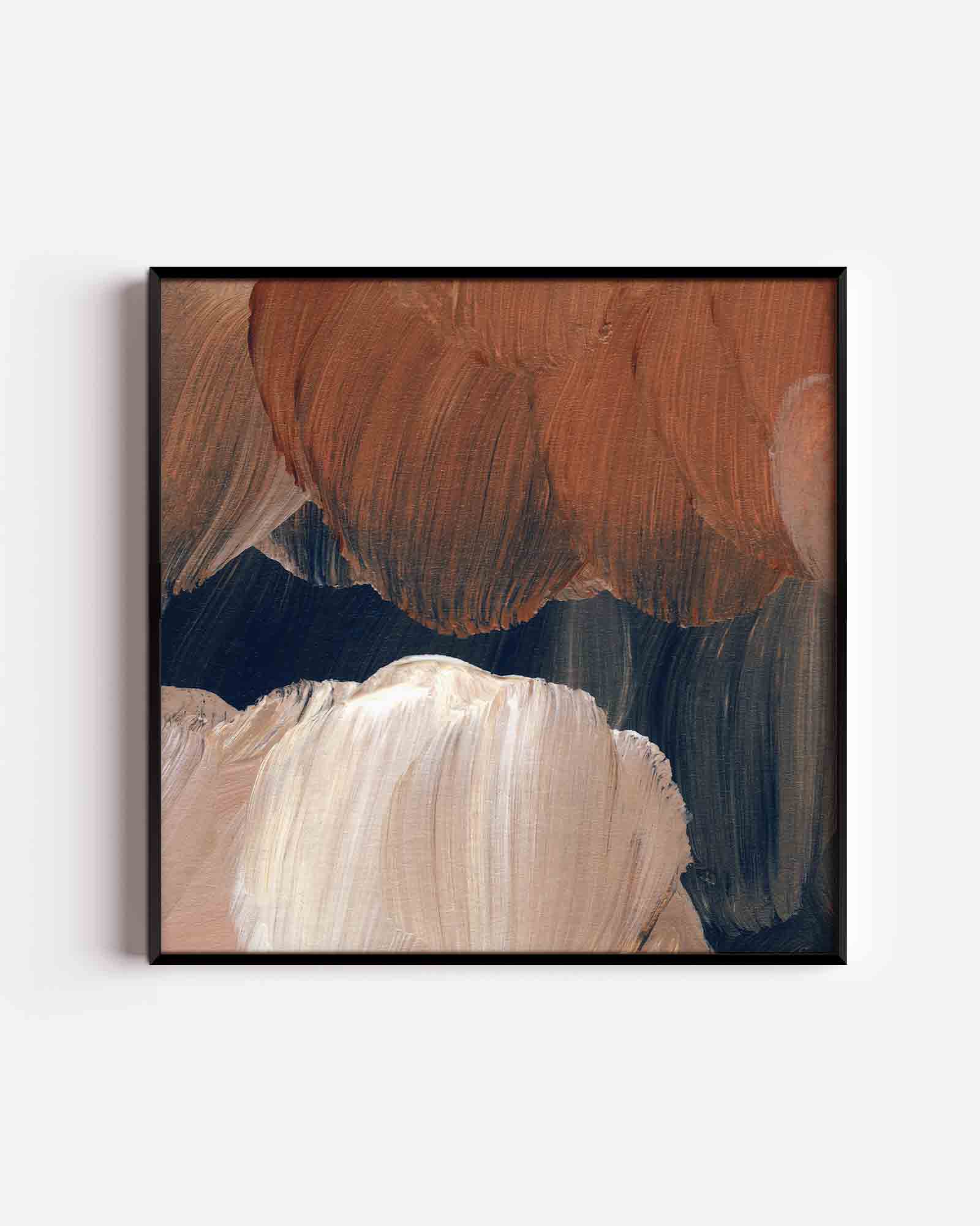 Abstracte penseelstreken Poster