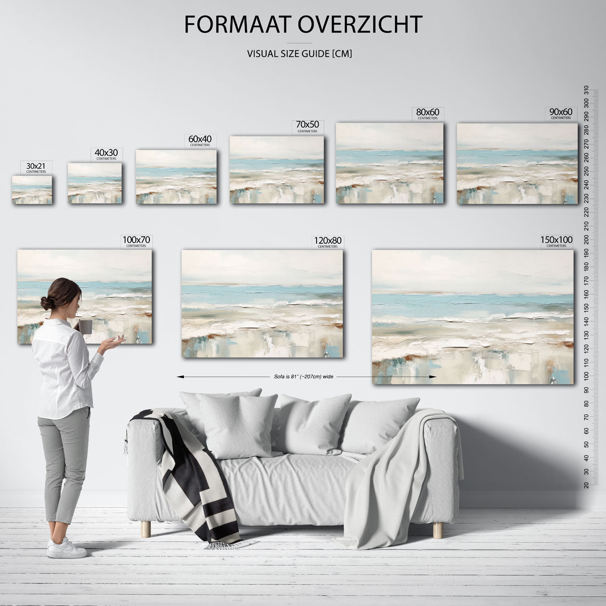 Strand en zee Poster