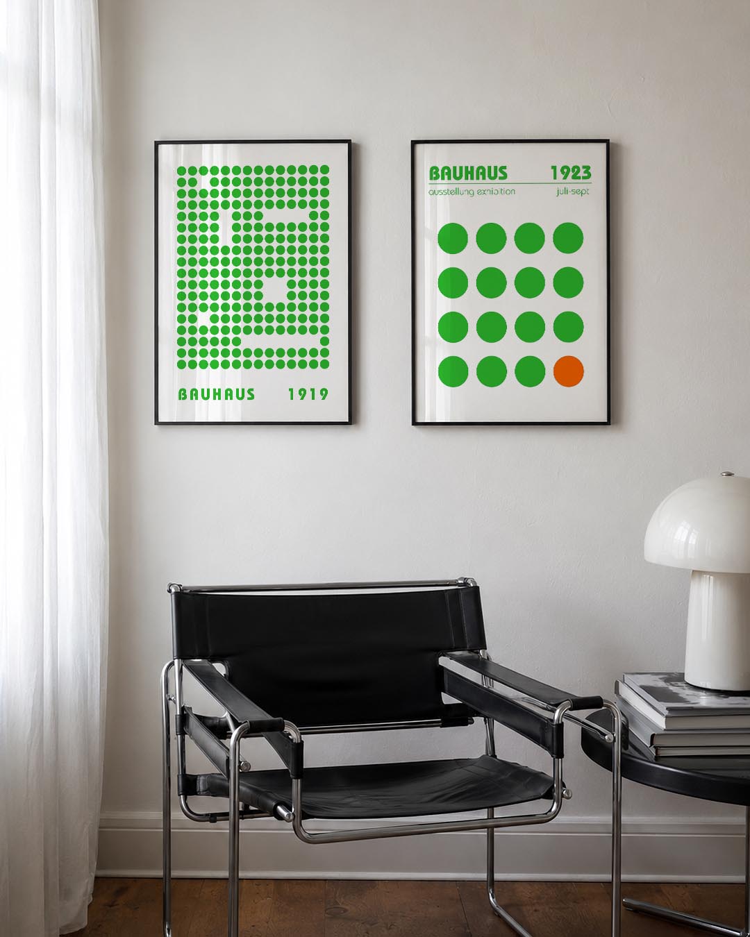 Groene puntstructuur Posterset