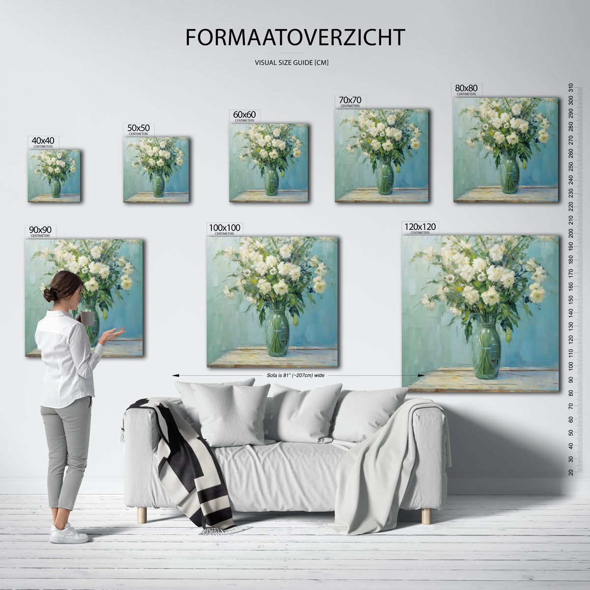Bloemen in vaas Poster