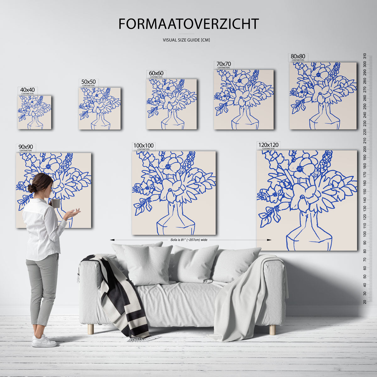 Bloemen in vaas Poster