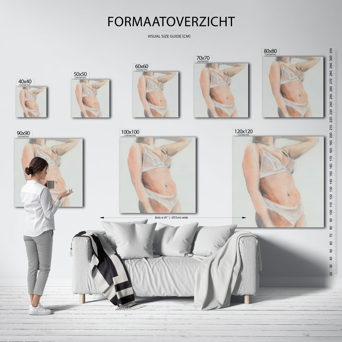 Vrouw in lingerie Poster