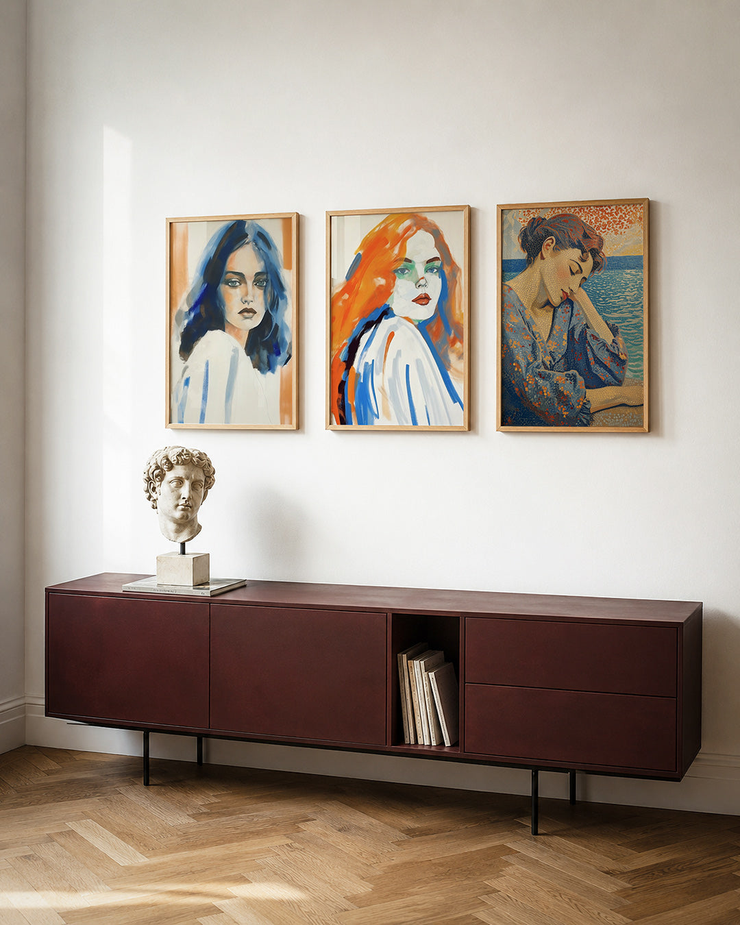 Portret met kleurvlakken Posterset