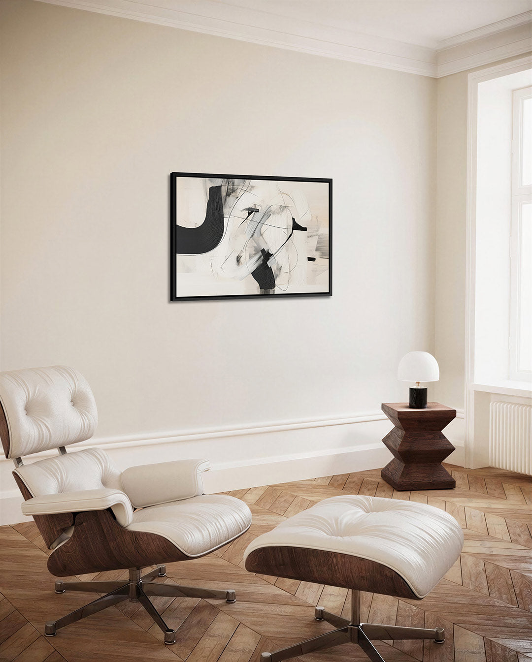 Dynamische lijnen compositie Kunstwerk