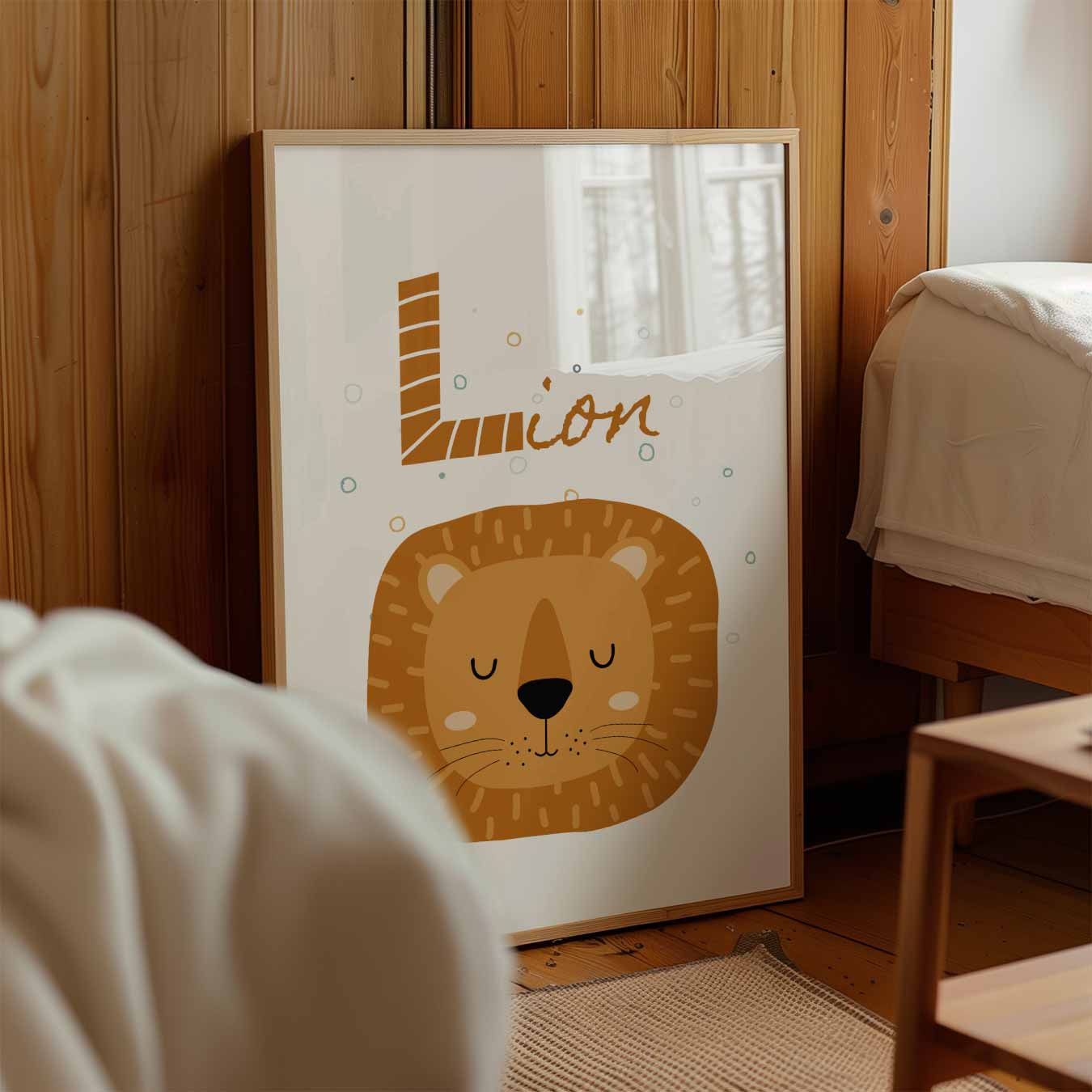 Slaap Zachte Leeuw Poster-WallArtistic