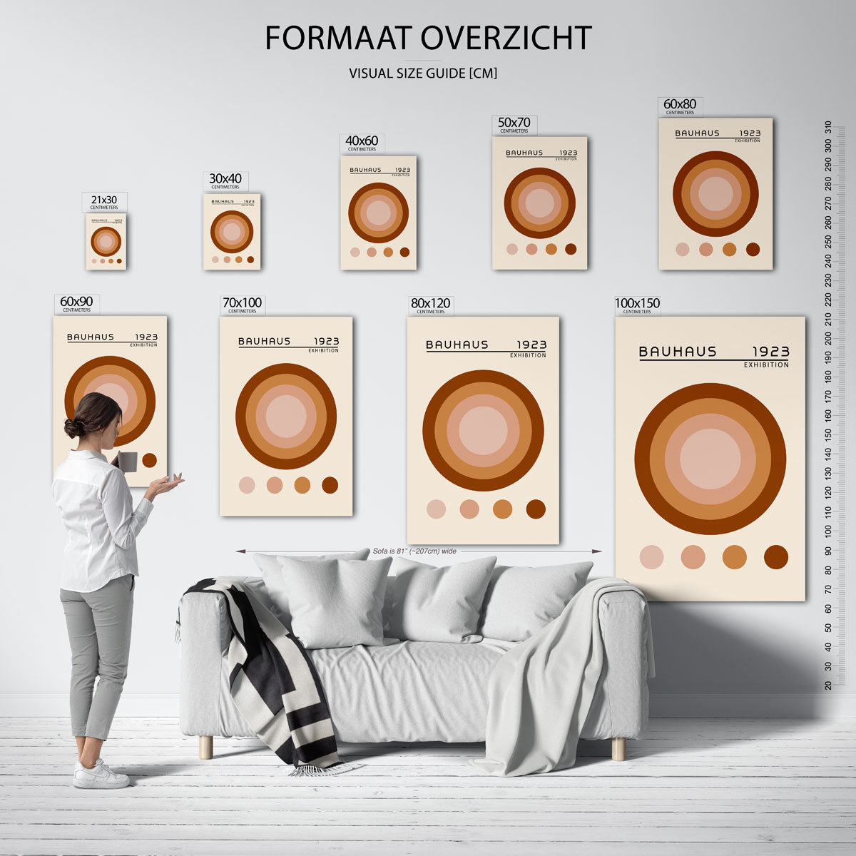 Cirkelvormen en vlakkenspel Poster